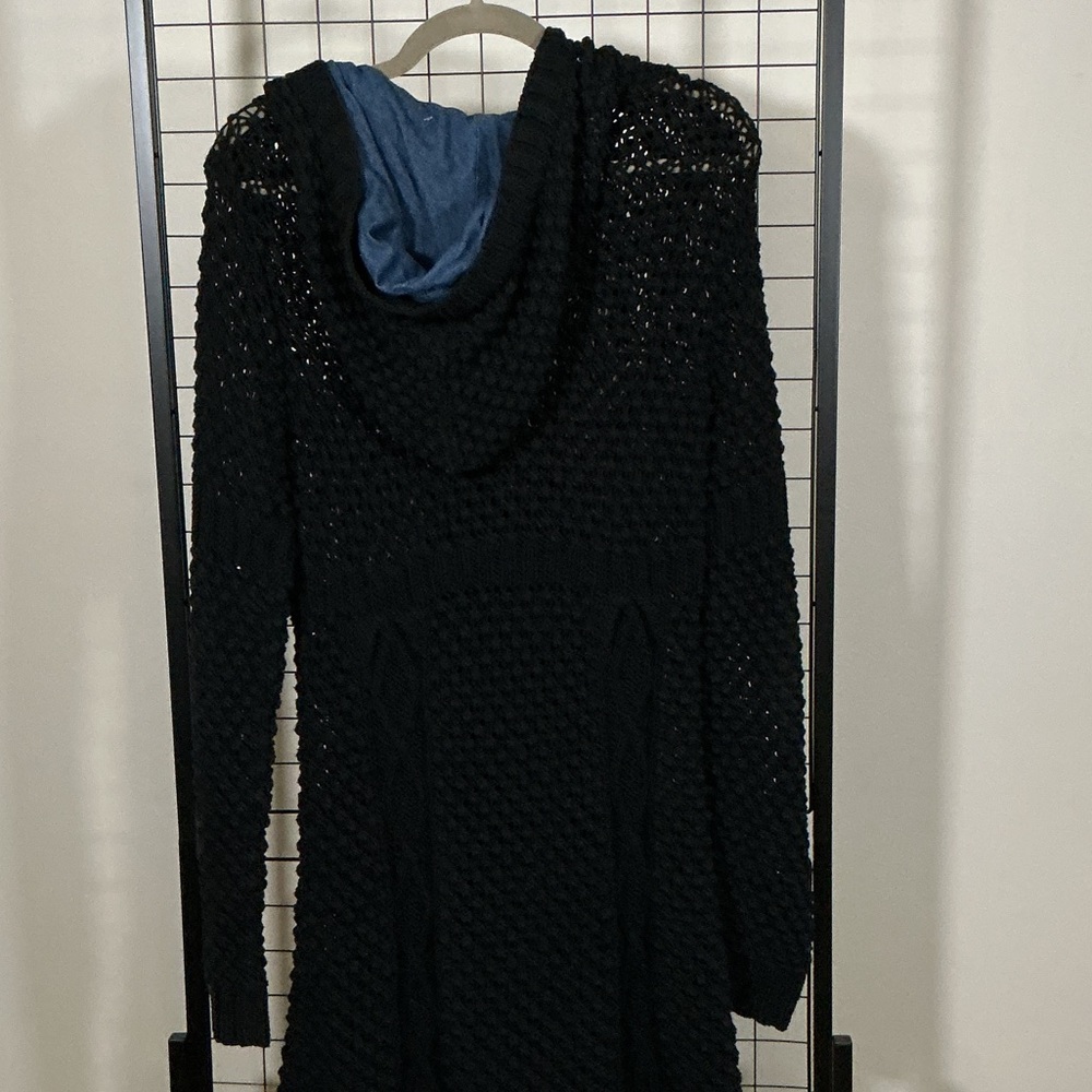 525 America Blue Knit Cardigan with Burgundy Tag